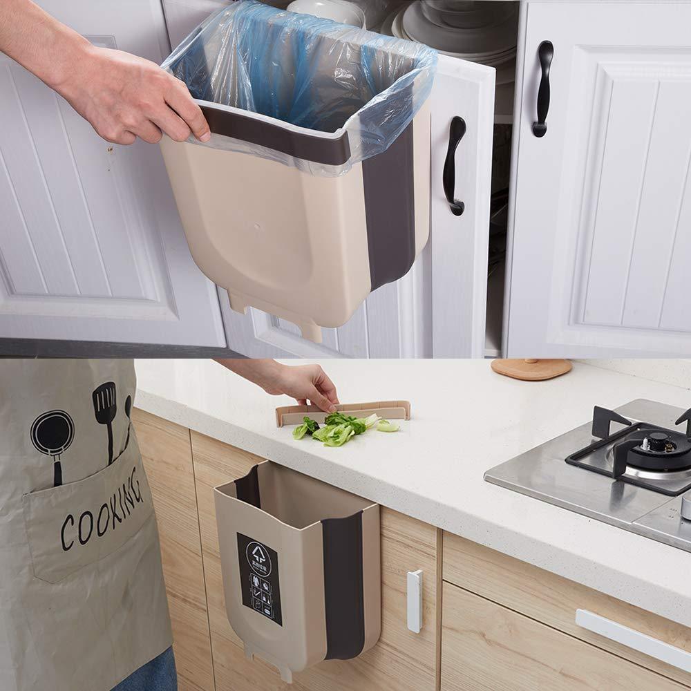 Hanging Trash Can for Kitchen Cabinet Door