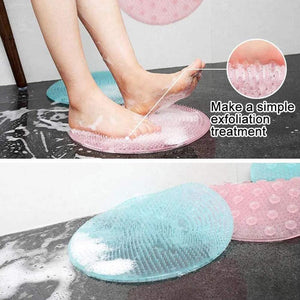 Bathroom Mat,Silicone Non-Slip Back Massage Pad,Foot to The Dead Skin Wash Brush Bathroom Suction Cup