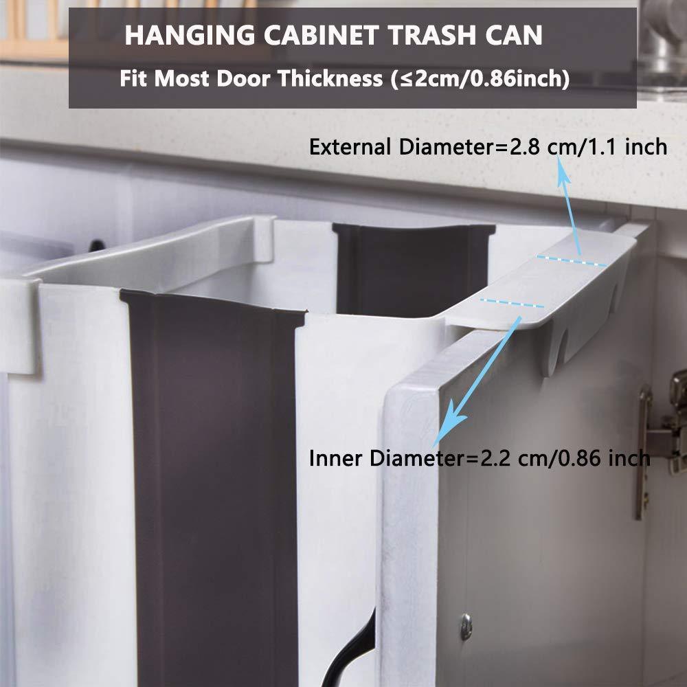 Hanging Trash Can for Kitchen Cabinet Door
