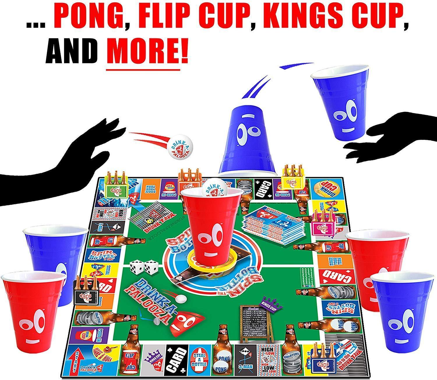 Drink-a-palooza tabletop game: combines "old-school" + "new-school"