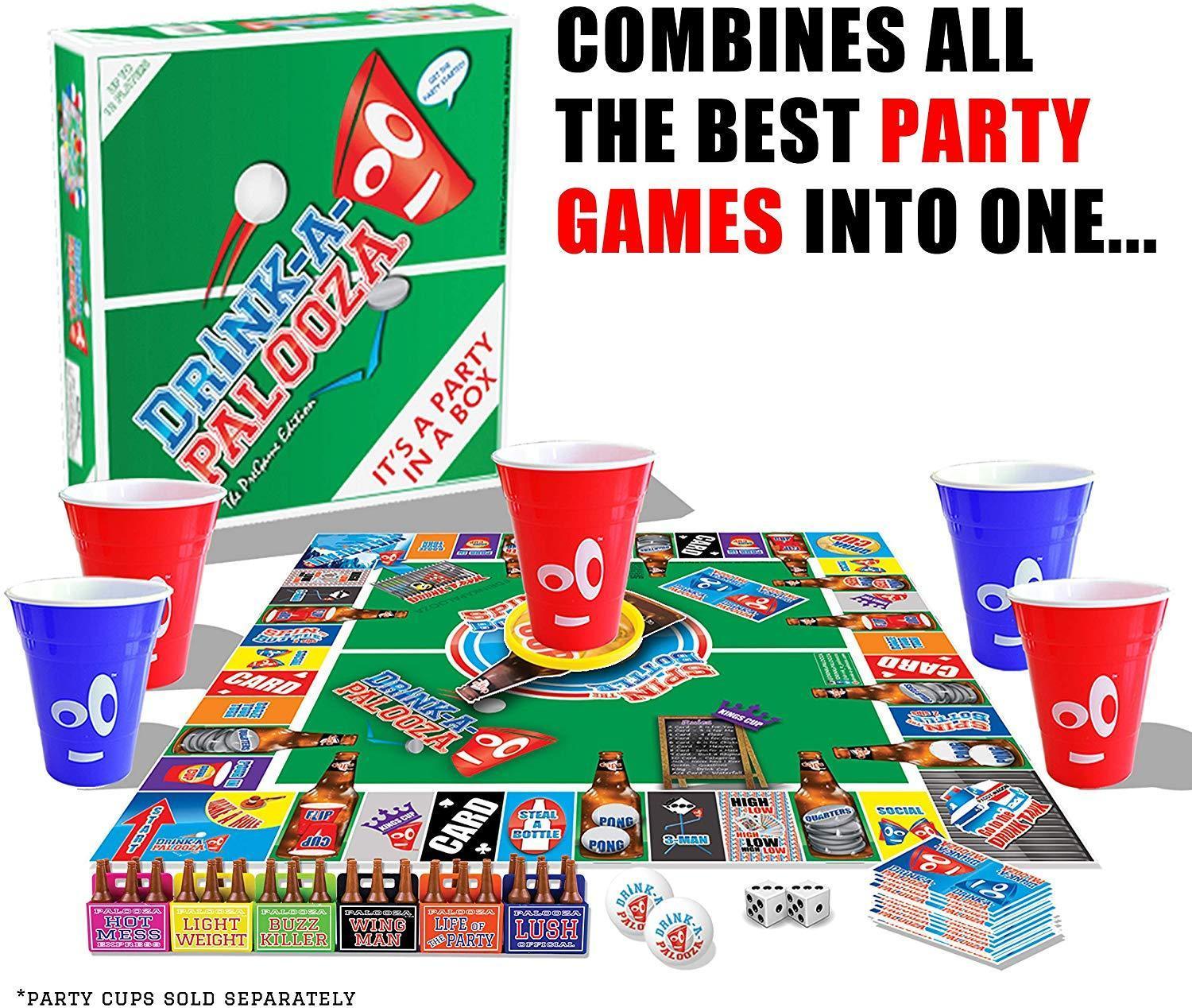 Drink-a-palooza tabletop game: combines "old-school" + "new-school"
