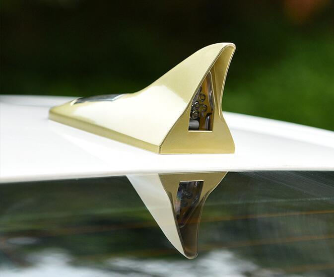 Car solar shark fin anti rear end warning light