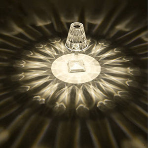 Diamond Acylic Table Lamp Night Light Italy Princess Deck Lamp Modern Atmosphere Touch Table Lamp Home Bedroom Bar Cafe